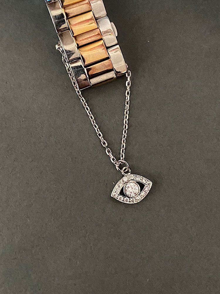 Evil Eye Solitaire Watch Charm