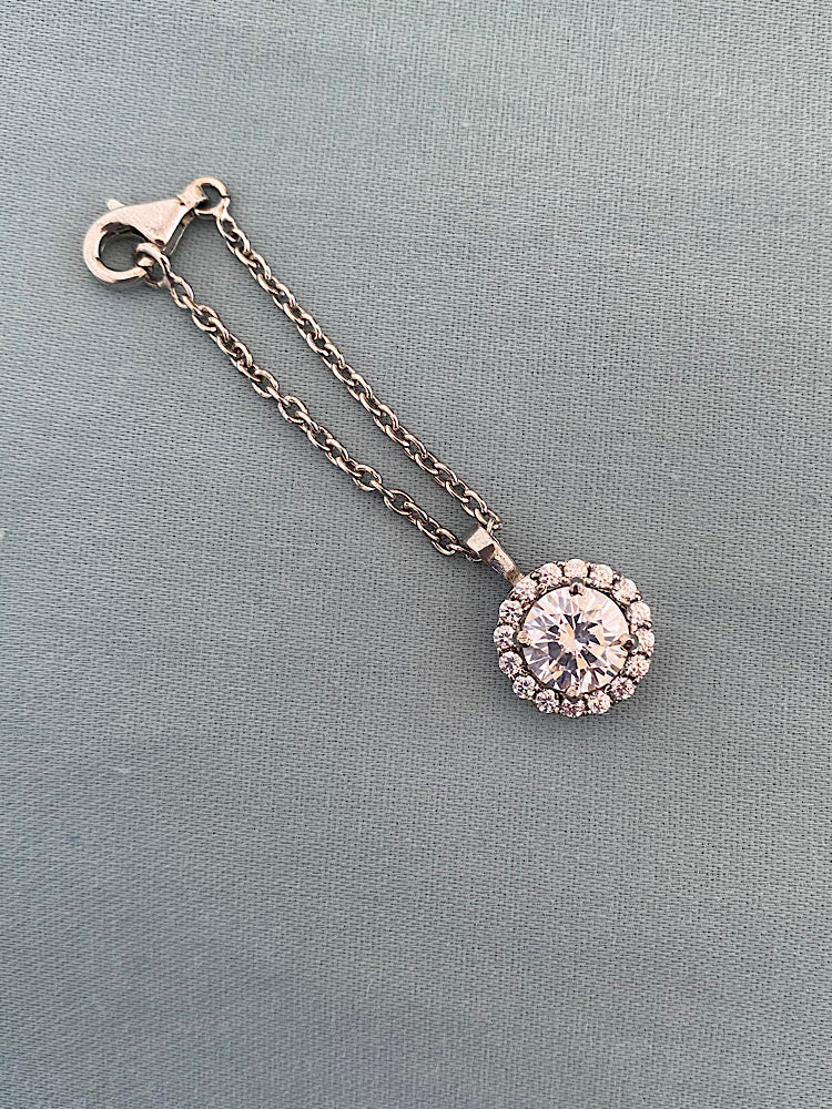 Silver Solitaire Watch Charm