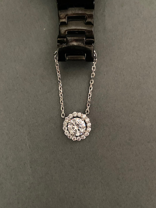 Round Solitaire Watch Charm