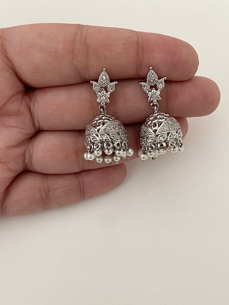 Silver Jhumka Earring