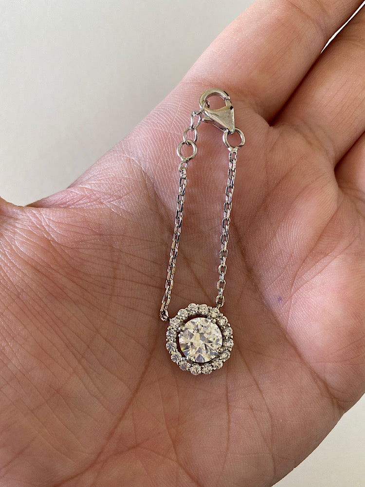 Round Solitaire Watch Charm