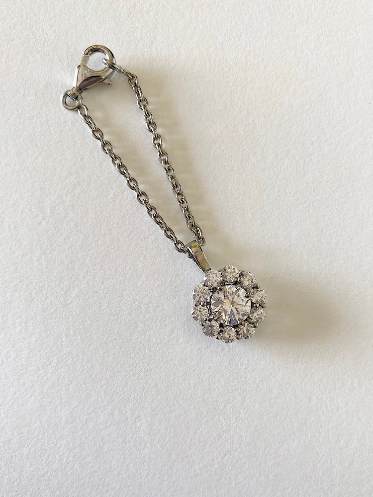 Floral Solitaire Watch Charm