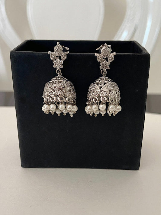 Silver Jhumka Earring