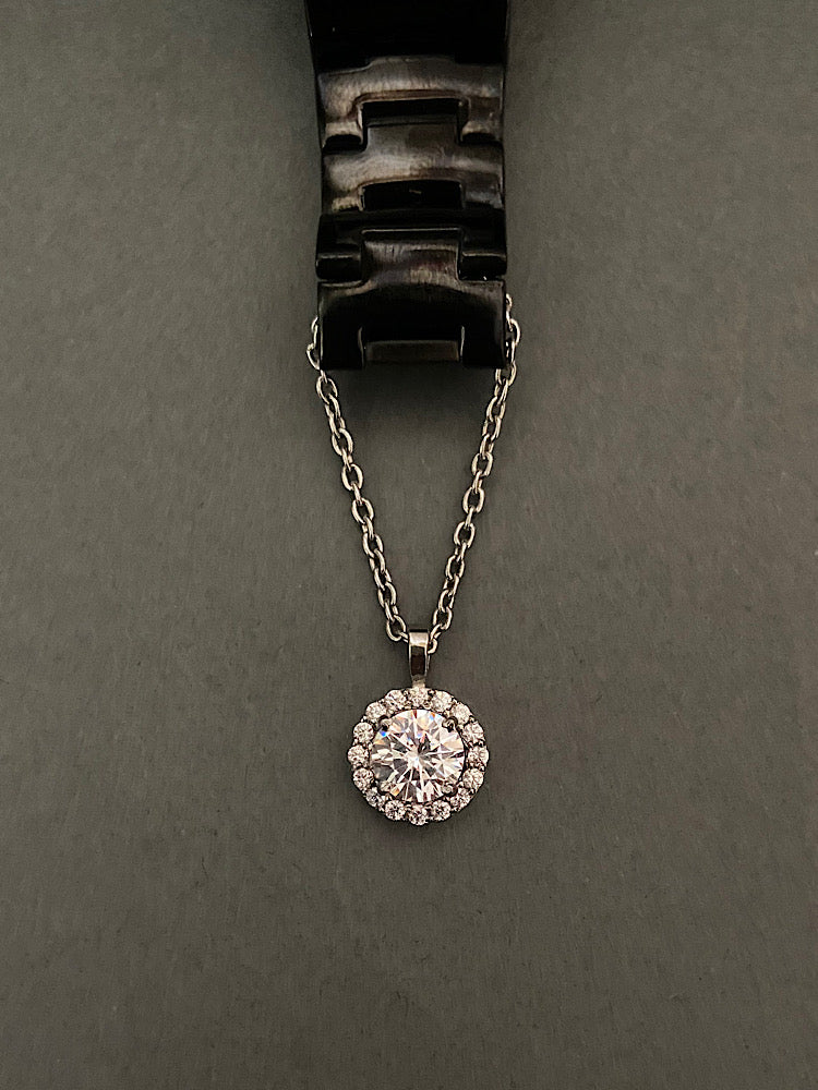 Silver Solitaire Watch Charm