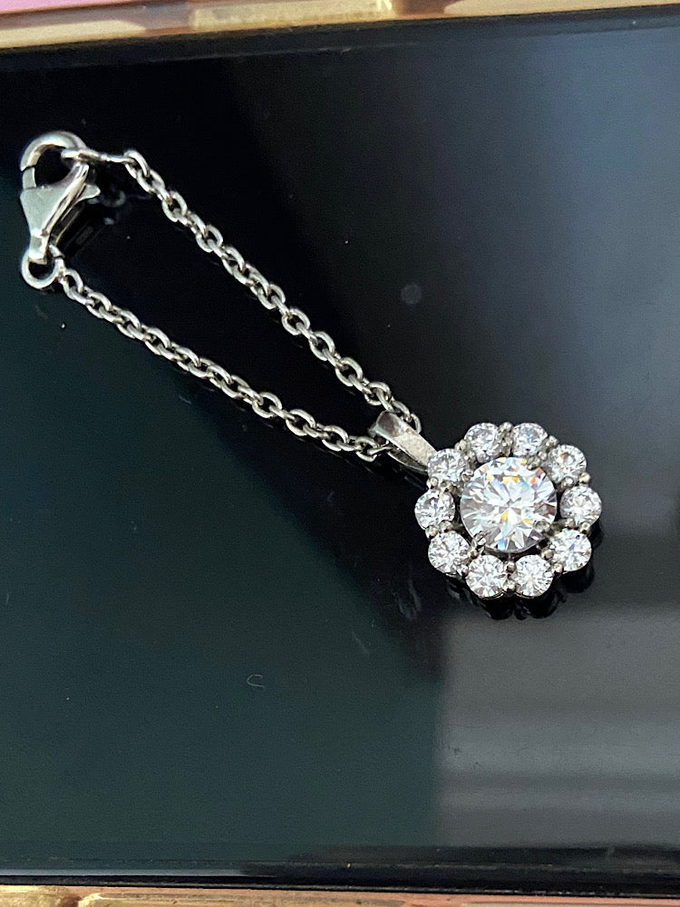 Floral Solitaire Watch Charm