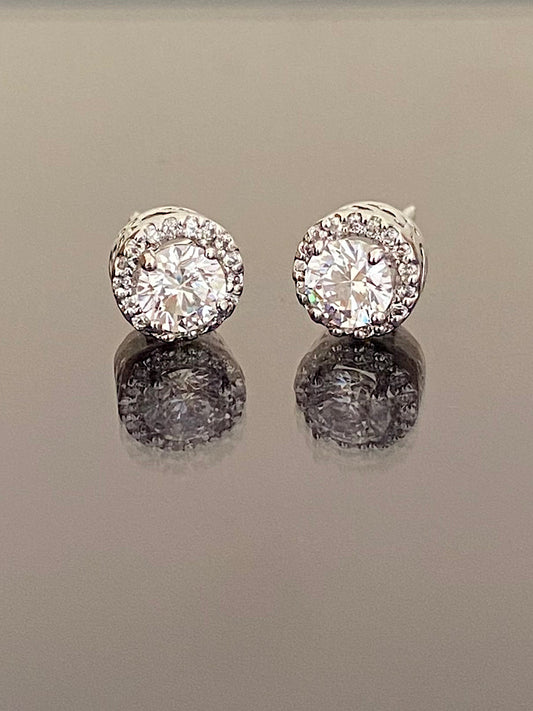 Small Round Solitaire Studs