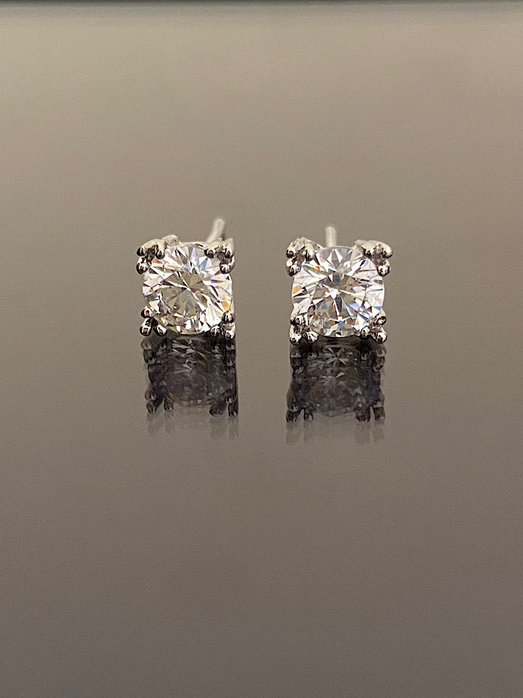 Silver Solitaire Studs