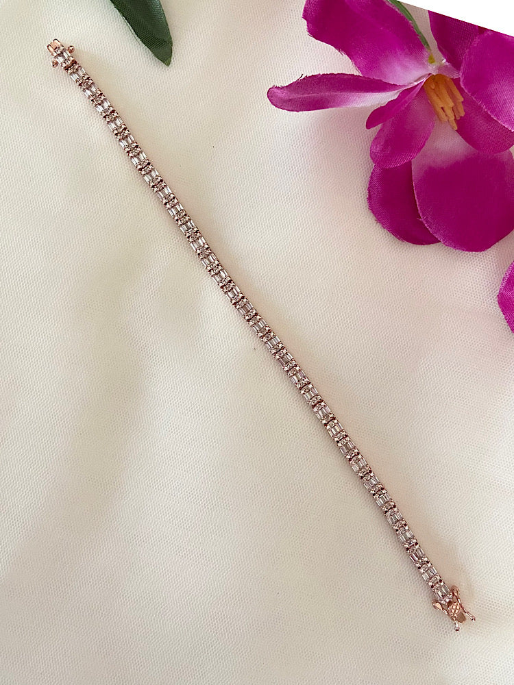 Rosegold Sparkle Tennis Bracelet