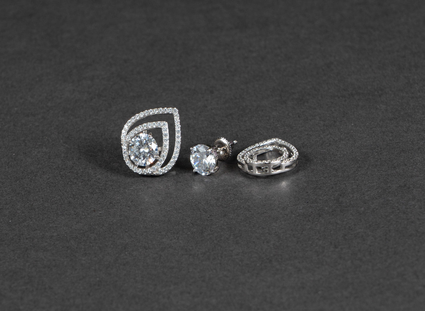 Silver Two-Way Solitaire Studs