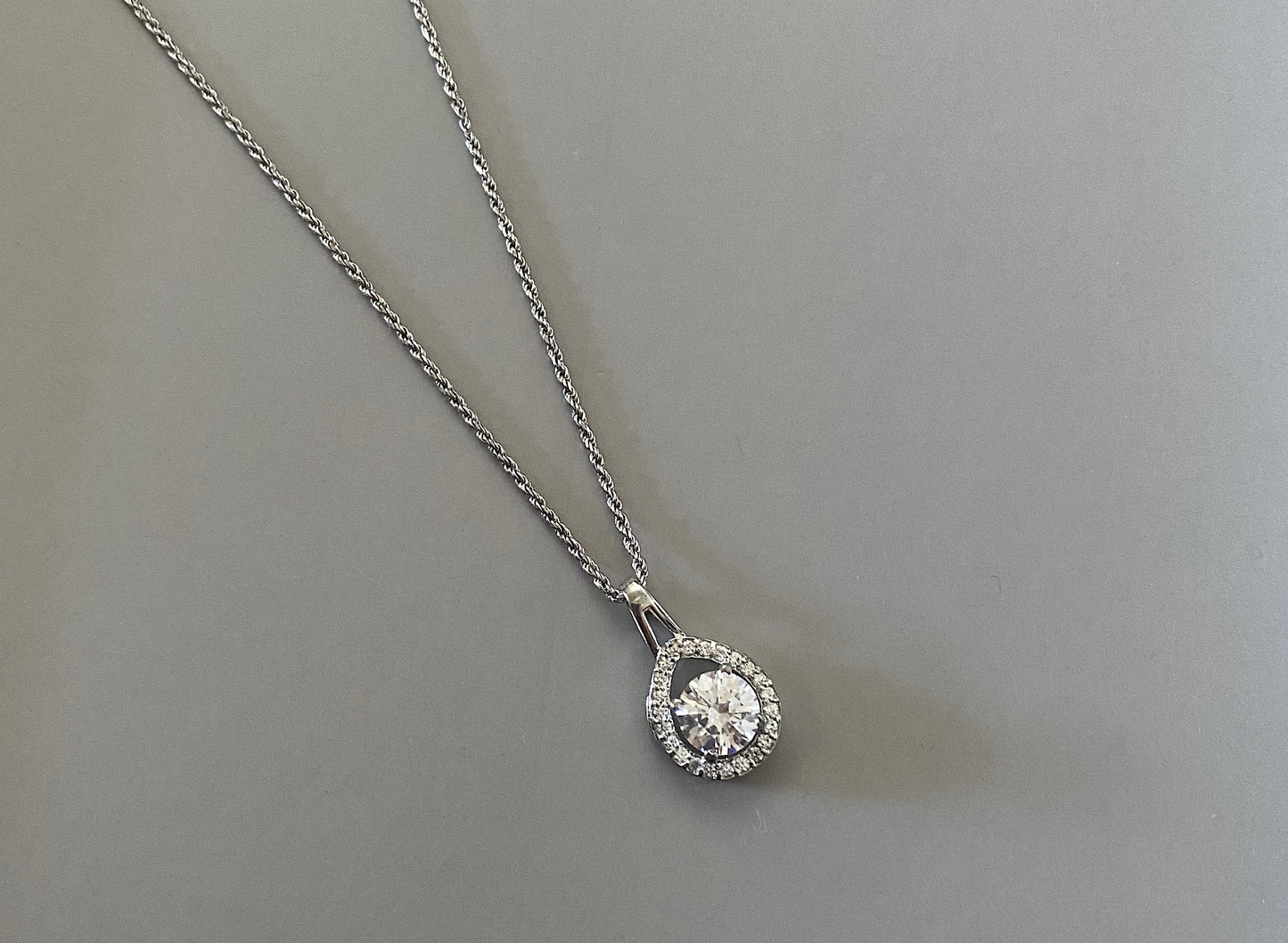 Solitaire Silver Pendant