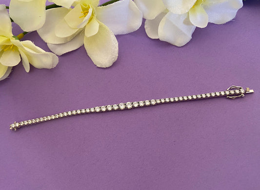 Silver Radiant Solitaire Tennis Bracelet